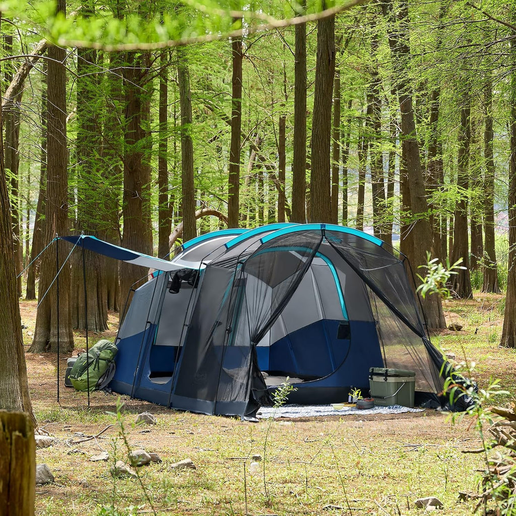 TIMBER RIDGE 8 Person Family Camping Tent Double Layer Waterproof Weather Resistant Tunnel Tent wourant