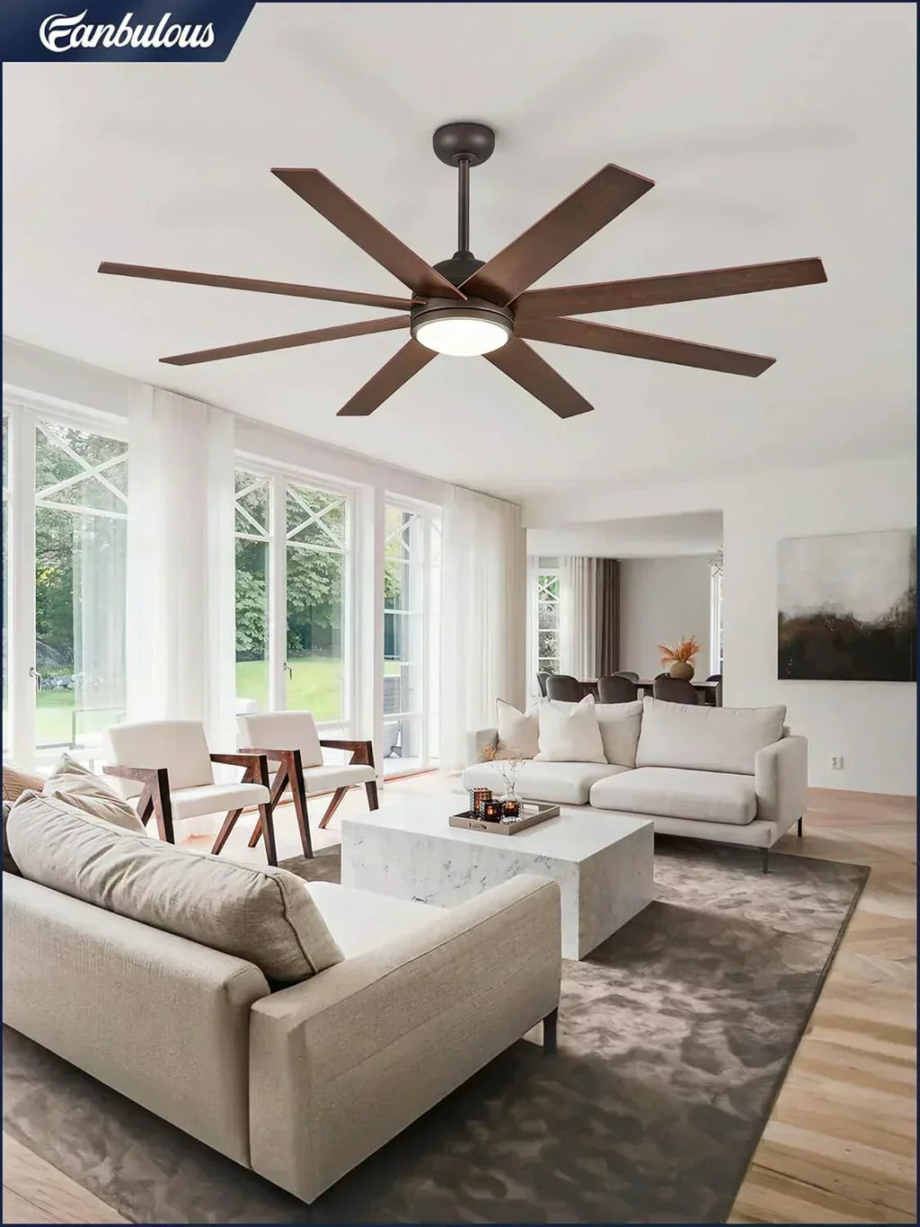 Ceiling Fan Indoor/Outdoor 8 Blades 65 inches wourant