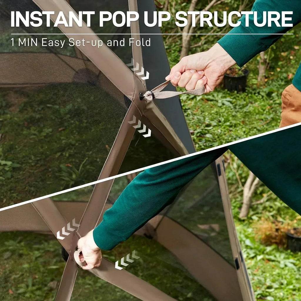 Pop up Screen House Tent for Camping 11.5 x 9.8 ft Instant Screened Gazebo Canopy wourant