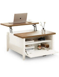 Lift Top Coffee Table Ergonomic Rising Table with Hidden Compartment Dining Table wourant