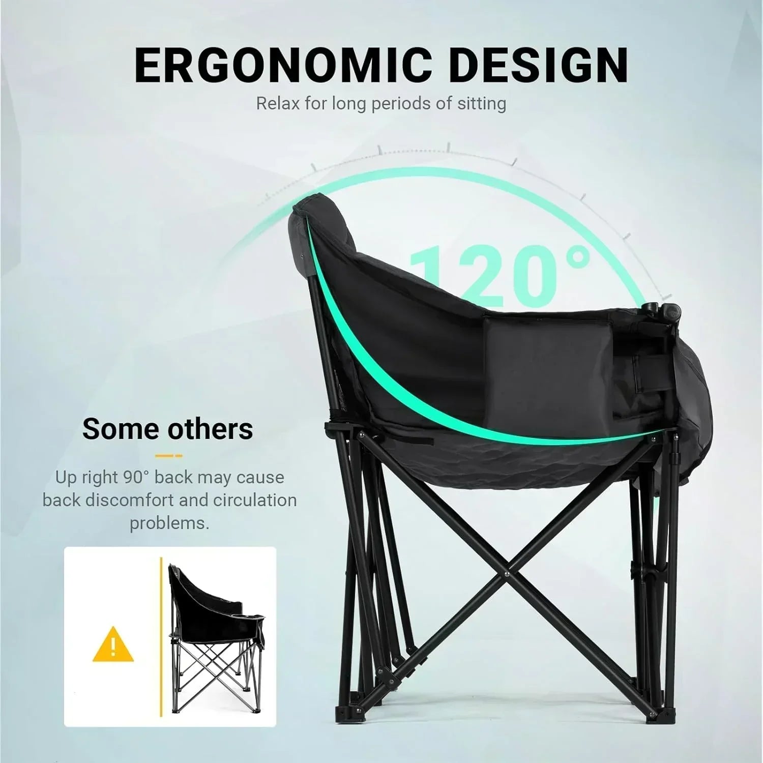 Extra Large Double Camping Chair 2 Person Comfortable Sofa Chair Adult Loveseat Lawn Chair wourant