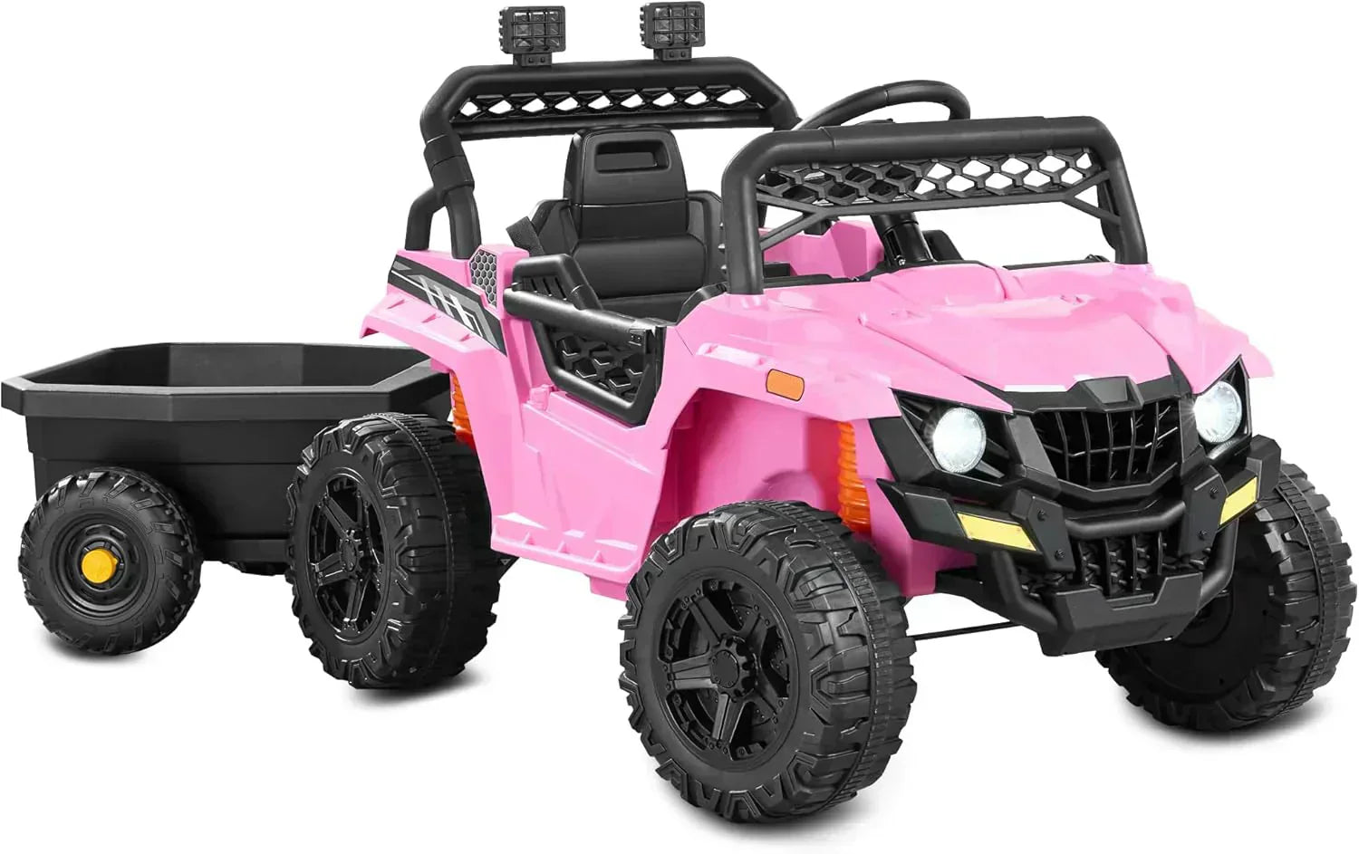 Children's black UTV electric children's car wourant