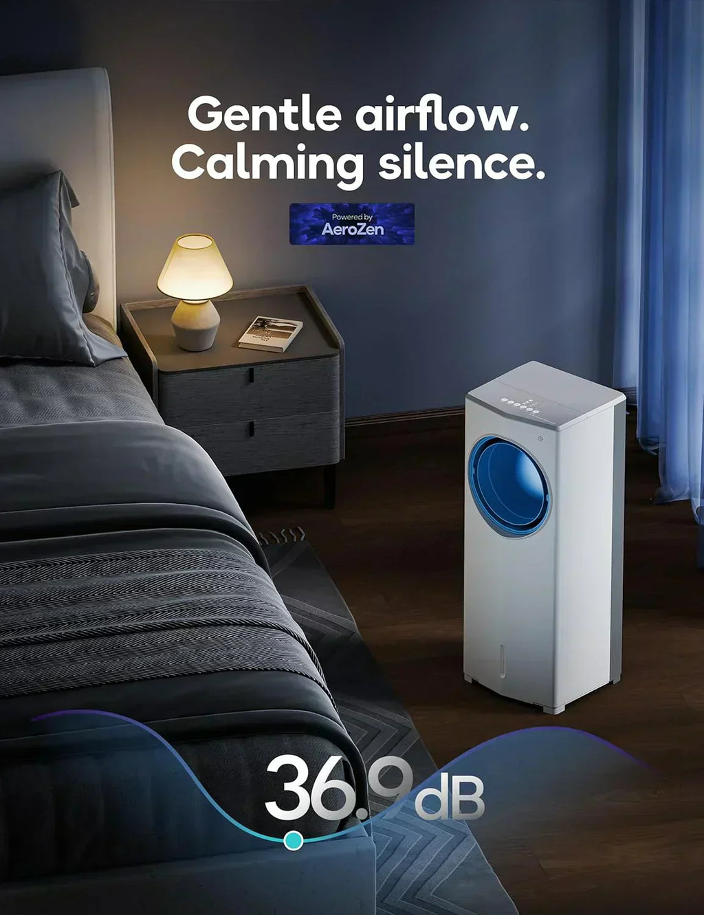 Windowless Portable Air Conditioner 26.3" Small Evaporative Air Cooler for Room No Window wourant