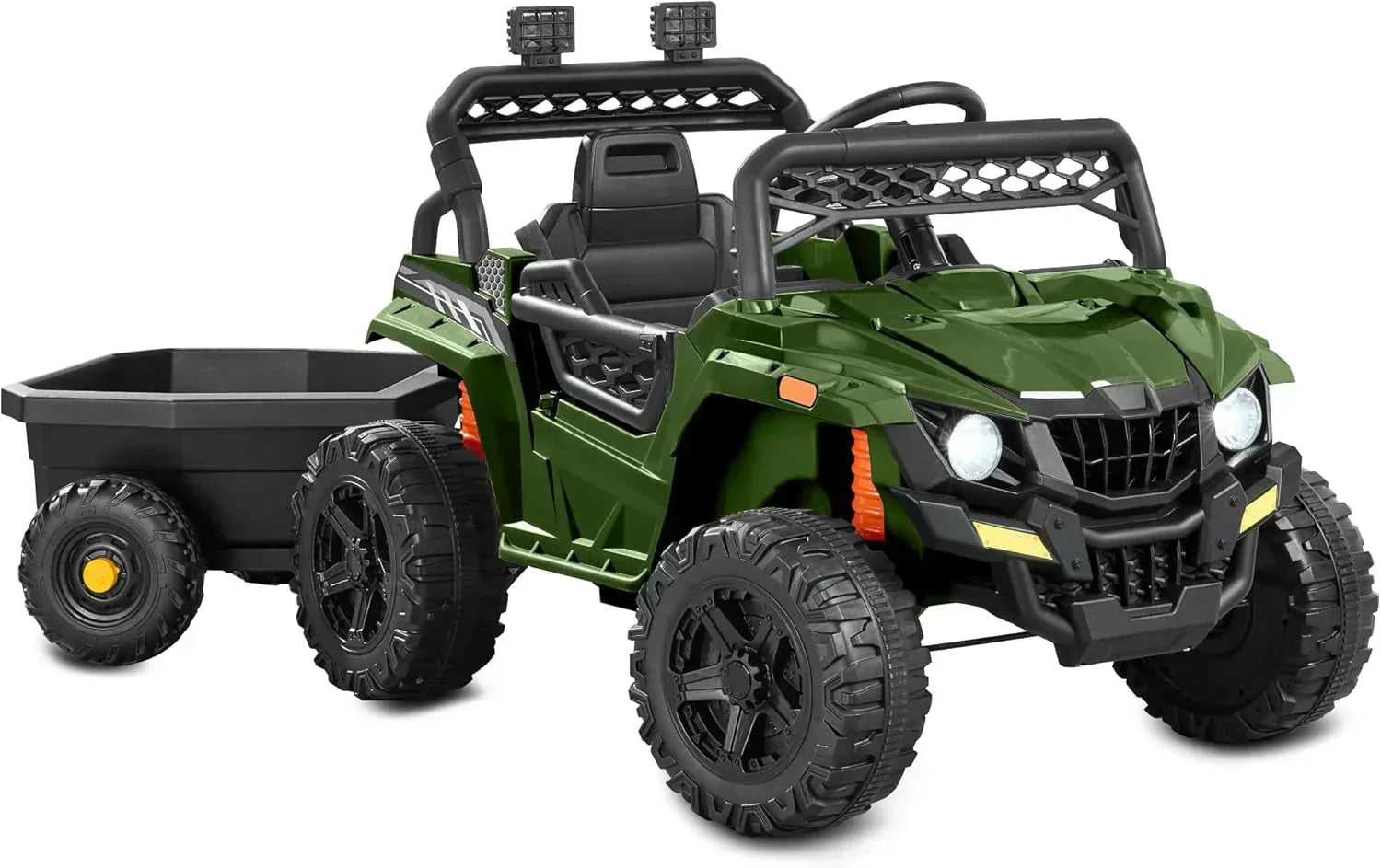 Children's black UTV electric children's car wourant