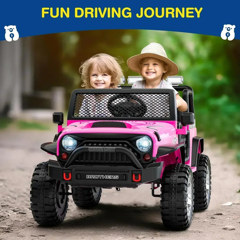 L8 Ride On Car 2 Seater 12V Kids Electric Car Remote Control 4-Wheel Suspension Bluetooth Speaker wourant