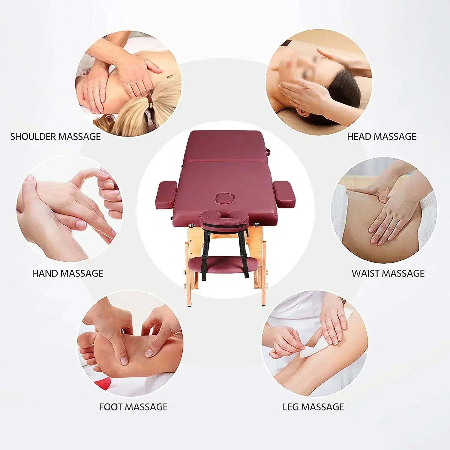 Yaheetech Massage Table Portable Lash Beds Spa Bed Massage Couch Foldable Spa Tables wourant