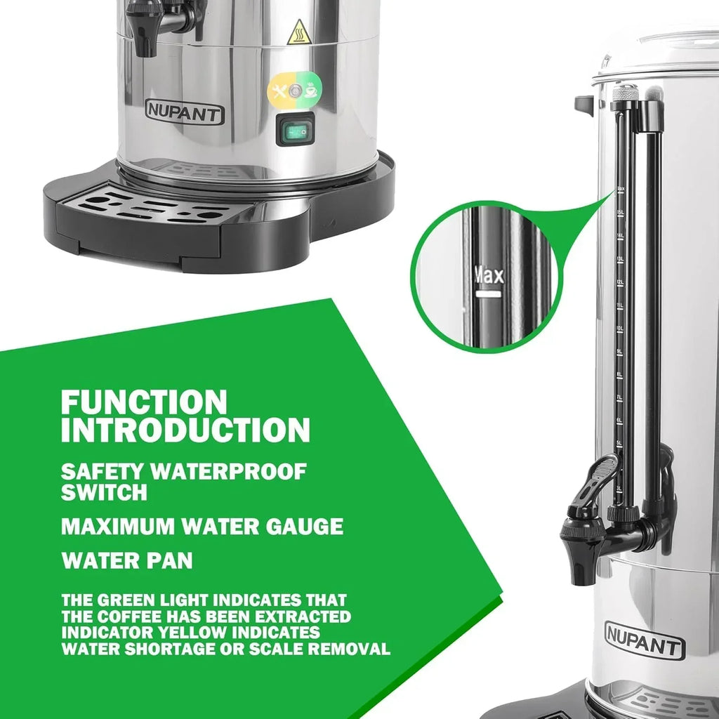 Commercial coffee maker 15 liters 304 stainless steel wourant