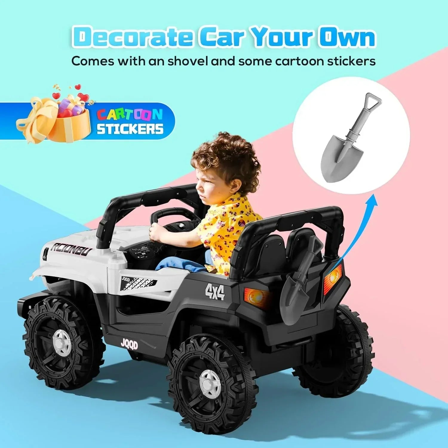 SEALIGHT 12V Children's Driving Truck Model 380 Watt Motor Emergency Braking Function wourant
