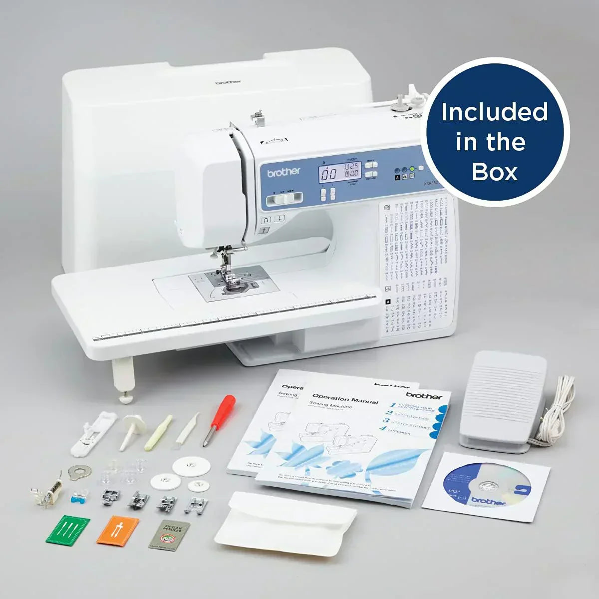 Brother Sewing and Quilting Machine Computerized 165 Built-in Stitches LCD Display Wide Table wourant