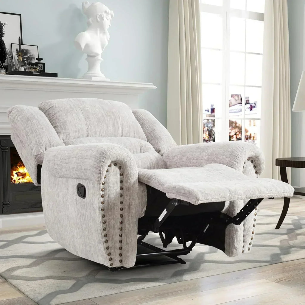 Leather recliner classic traditional manual recliner single sofa for living room wourant