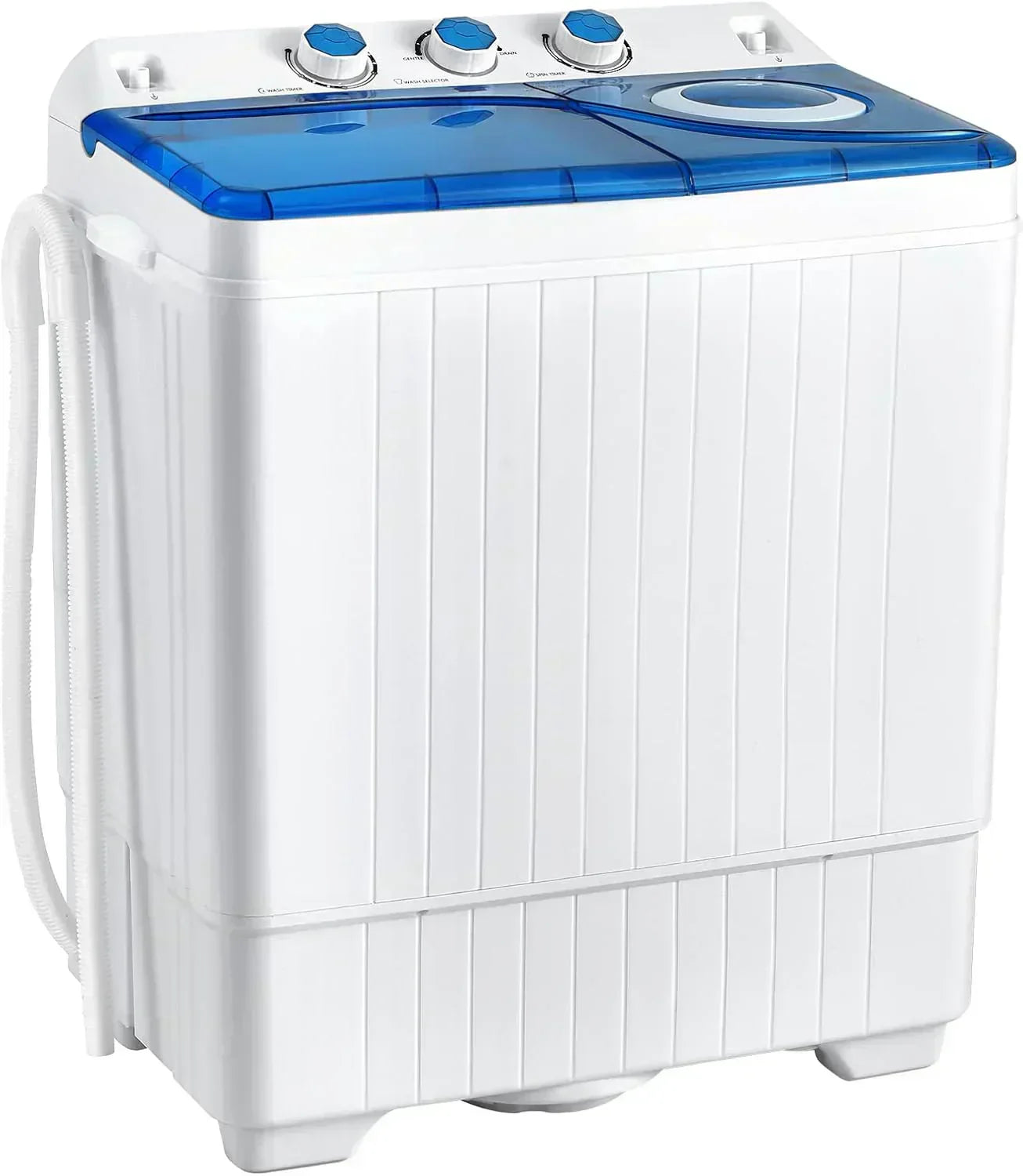 COSTWAY Double Tub 26 lb Capacity Laundry 18 lb 8 lb Spin Combo Drain Pump Washing Machine wourant