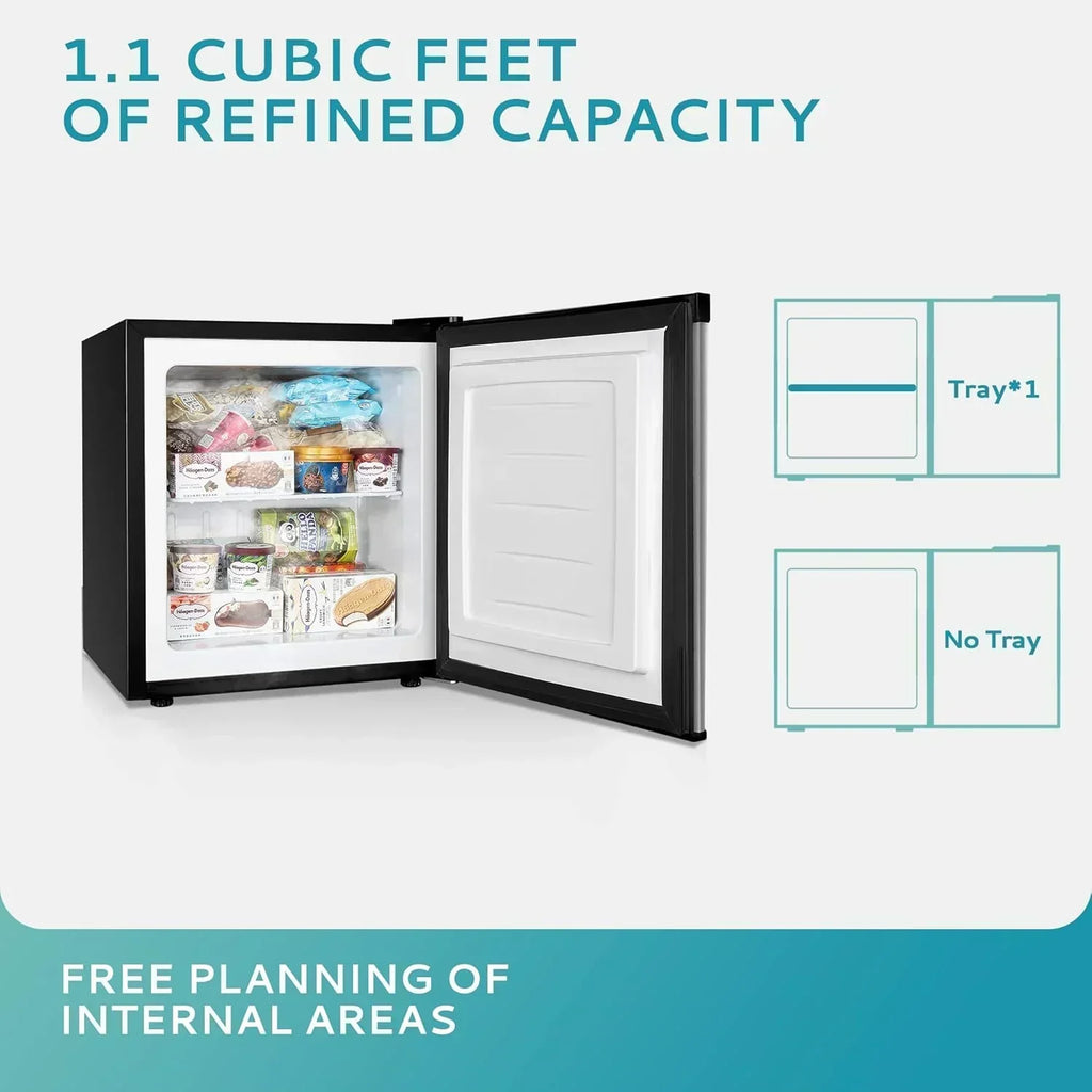 Upright freezer 3.0Cubic Feet Single Door Compact Mini Freezer with Reversible Door Small freezer wourant