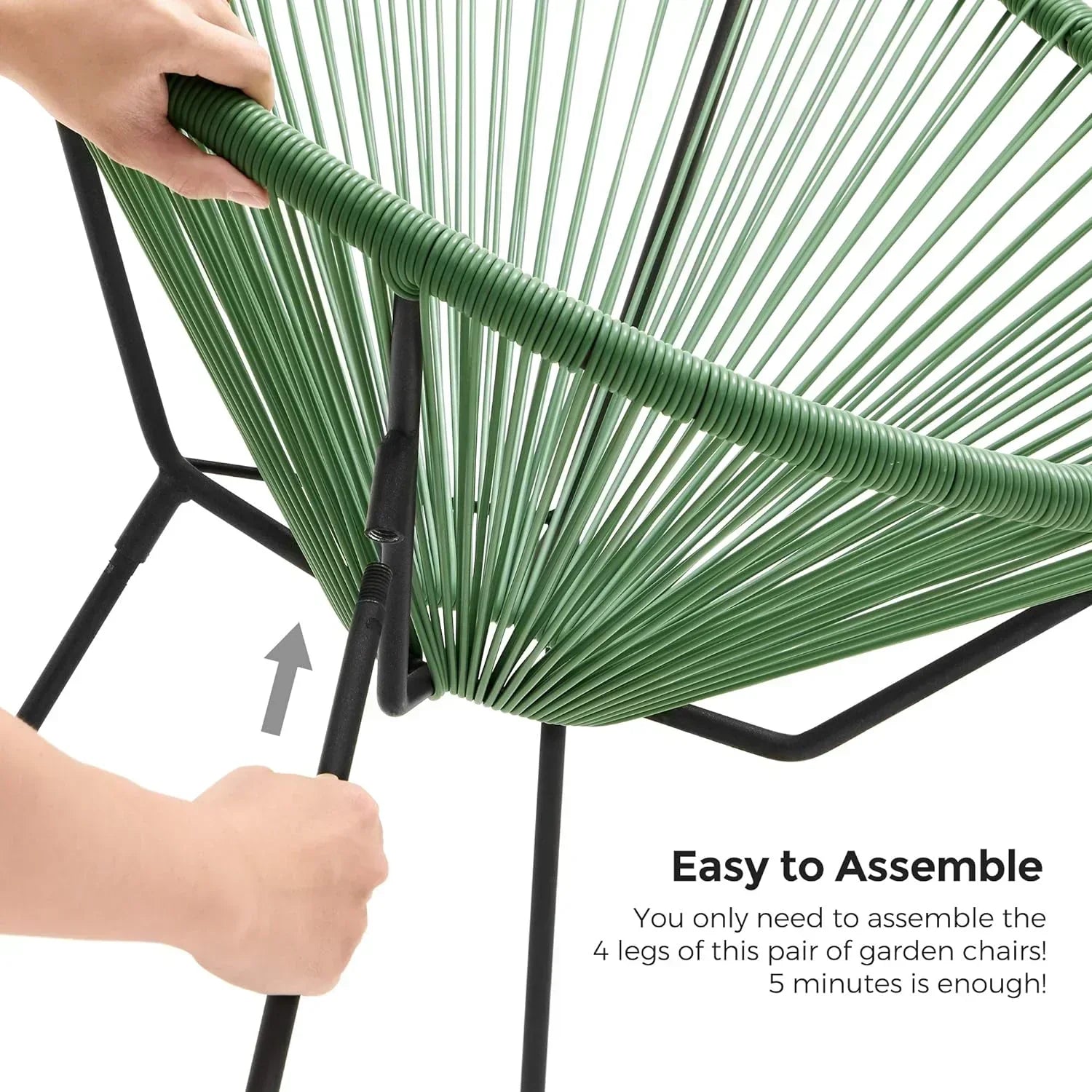 Outdoor Settee 2-Seat Garden Furniture with Backrest PE Rattan wourant