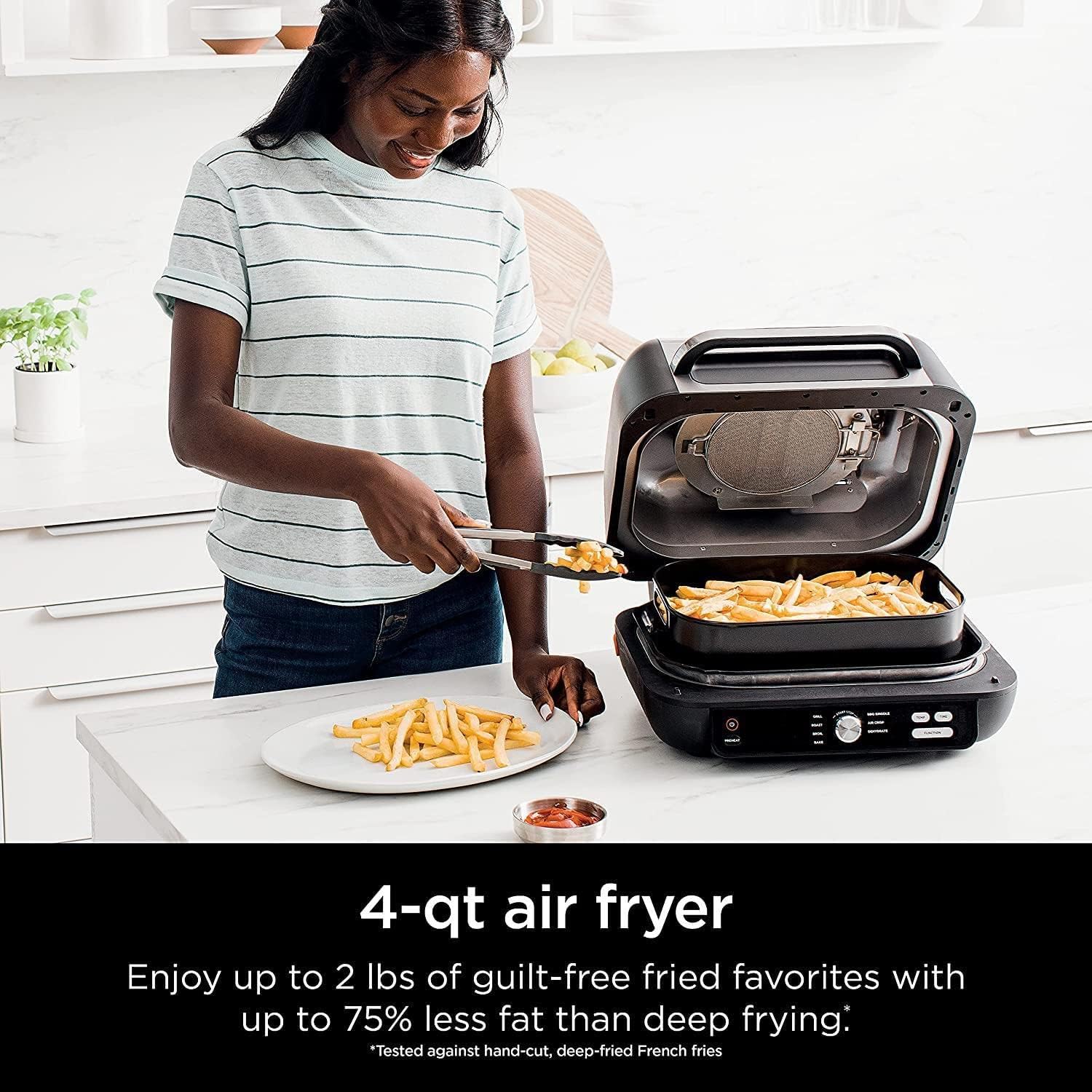Ninja Foodi Smart XL 6-in-1 Indoor Grill with Air Fry Bake Roast Broil and Dehydrate wourant