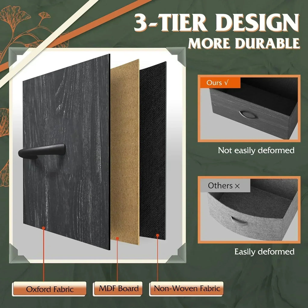 Storage Organizer Unit 11 Fabric Bins Storage Drawers Organizer Steel Frame Tall Storage Tower wourant