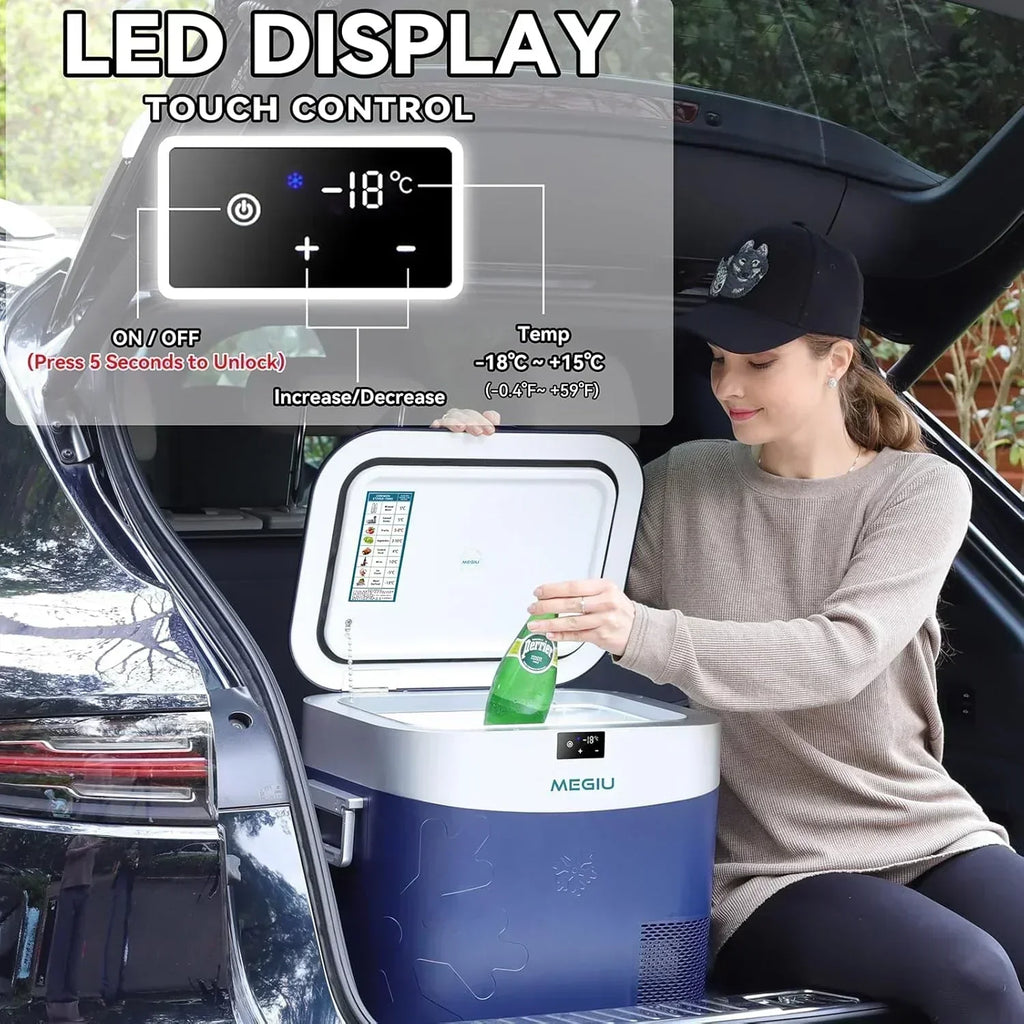 Car Fridge Portable 12 Volt Refrigerator 23 Quart (22 Liter) Freezer Compressor Cooler 12V/24V wourant