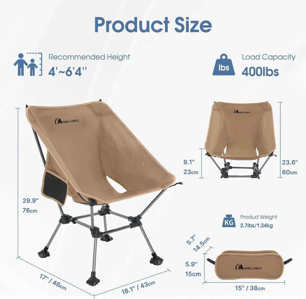 Portable Camping Chair Plus Folding Chair for Backpacking and Hiking wourant