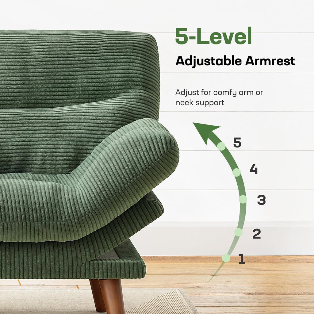 Futon Sofa Bed Futon Sofa Adjustable Back Armrests Converts to Small Sleeper Sofa Bed wourant