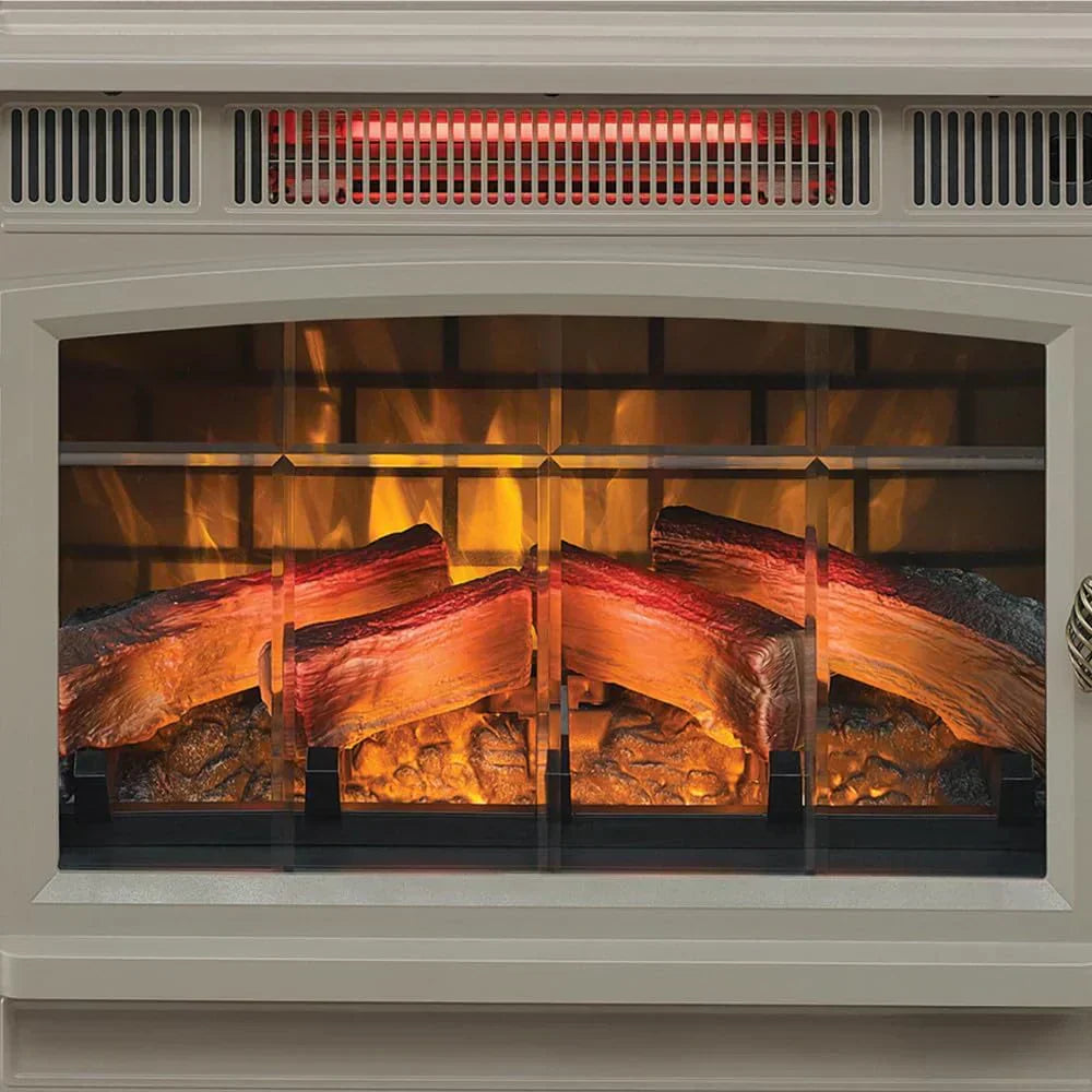 Freestanding Electric Fireplace Stove Heater with 3D Flame Effect for 1000 Sq. Ft wourant