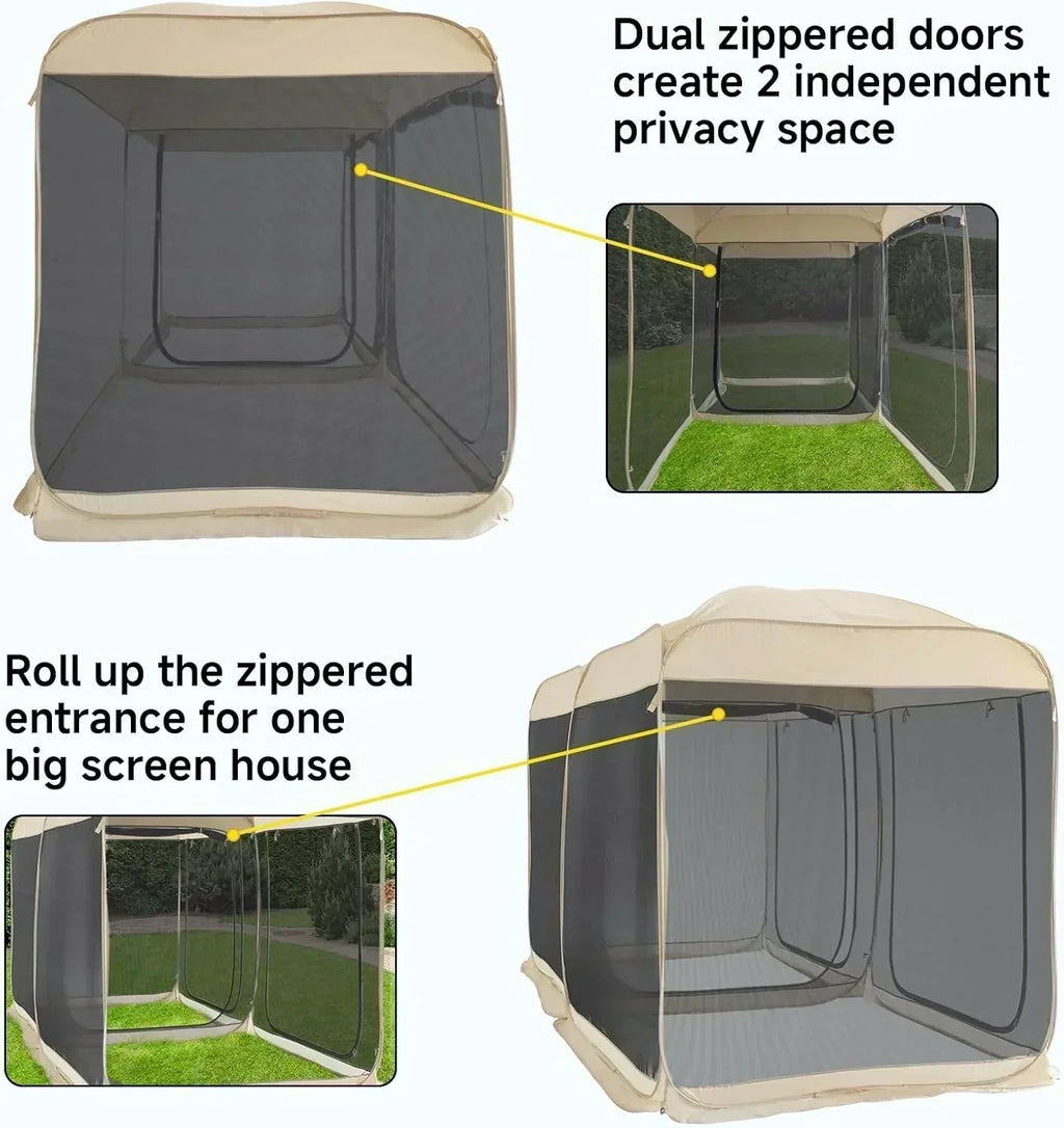 Alvantor Screen House Gazebo Pop Up Igloo Screened Canopy Tent with Mosquito Netting Sides wourant