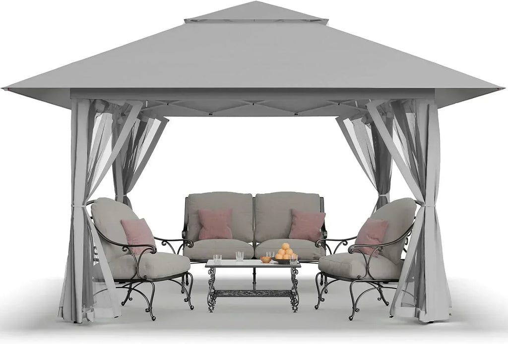 CROWN SHADES 13x13 Pop Up Gazebo Canopy Tent Gazebos on Clearance Outdoor Gazebo wourant