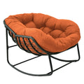Outdoor Rocking Chair Padded Cushion Rocker Recliner Chair Outdoor for Front Porch wourant