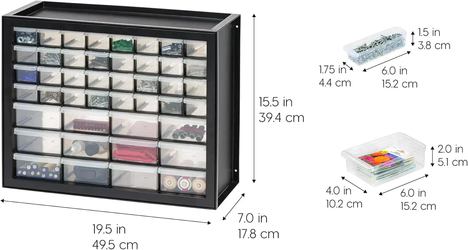 IRIS USA Screw Tool Organizer Small Parts Cabinet Chest Storage Drawers Organization Toolbox wourant