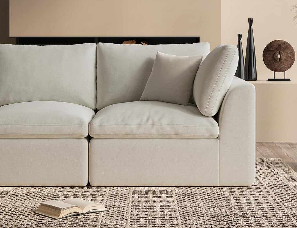 110 inch cloud sectional sofa for living room convertible L-shaped sofa 3 seater sectional sofa wourant