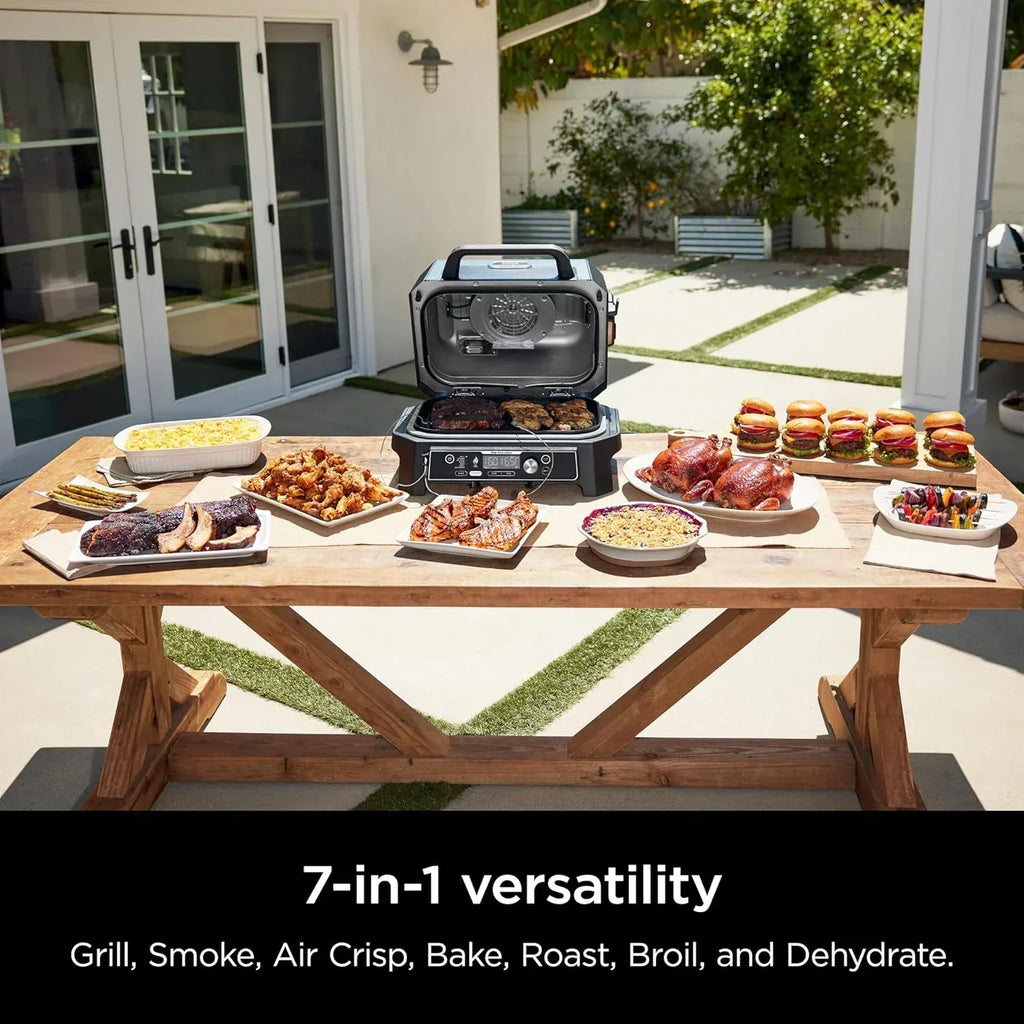Ninja Woodfire Pro XL Outdoor Grill Smoker Thermometer 4-in-1 Master Grill BBQ Smoker Outdoor Air Fryer wourant