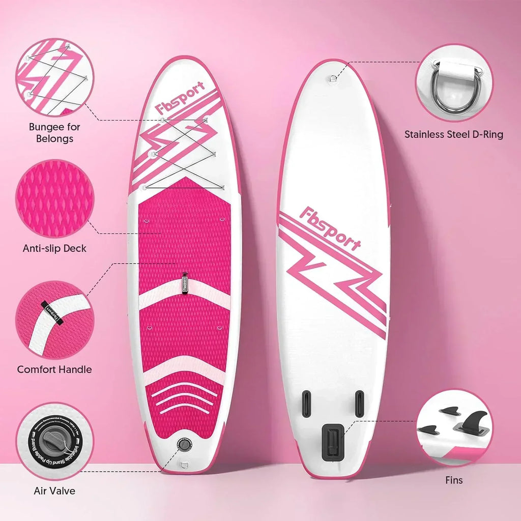 FBSPORT 11' Premium Stand Up Paddle Board Yoga Board with Durable SUP Accessories Carry Bag wourant