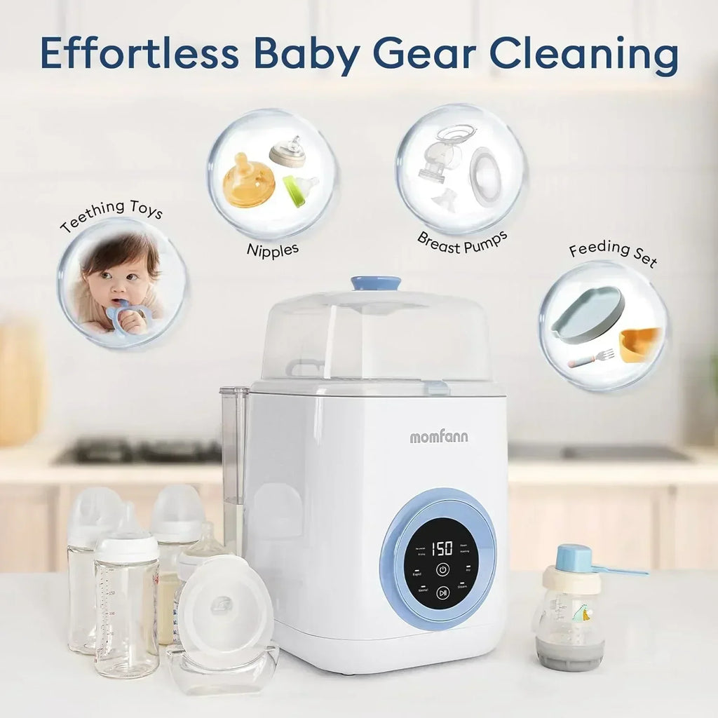 Baby Bottle Washer-19 Min Rapid Wash Sterilizer and Dryer All-in-One Cleaner Bottles Pump Parts wourant