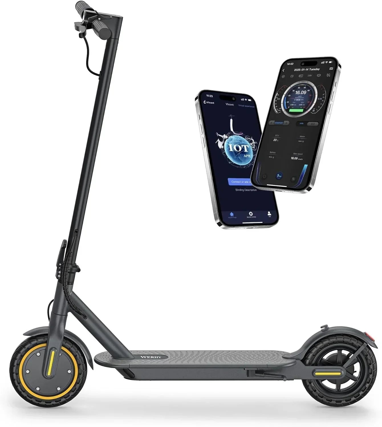 Electric Scooter 350W/500W Motor Top Speed 19/22 mph Max 16/23/28Miles Ranges Foldable E Scooter wourant