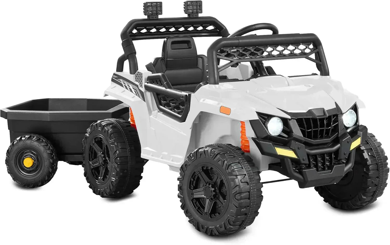Children's black UTV electric children's car wourant