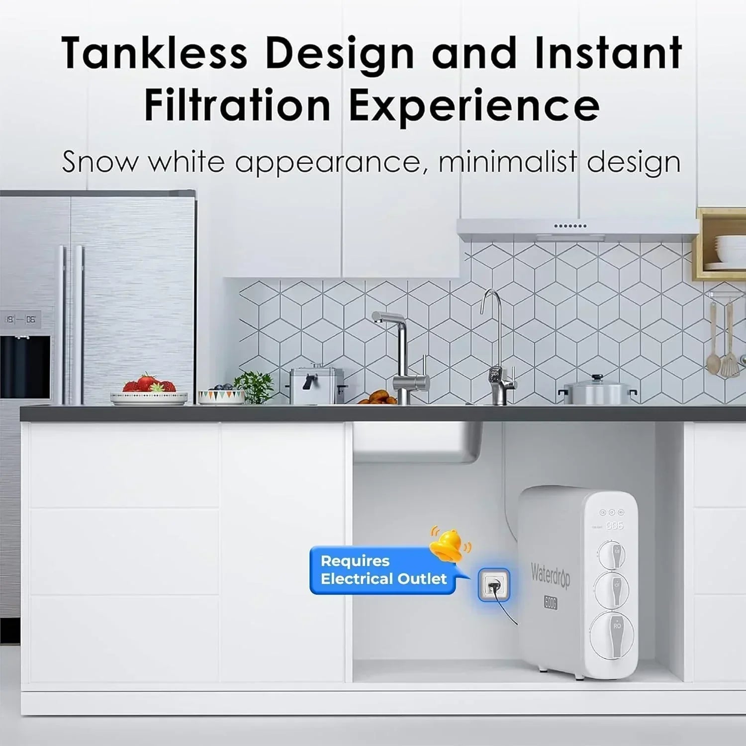 Waterdrop G3P600 reverse osmosis system Water filter Intelligent LED faucet wourant
