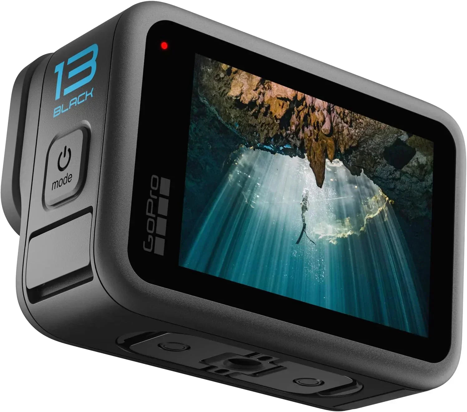 Black Waterproof Action Camera with 5.3K60 Video 27MP Photo Compatability HB-Series Lenses wourant