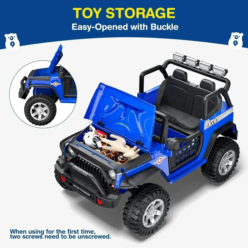 L8 Ride On Car 2 Seater 12V Kids Electric Car Remote Control 4-Wheel Suspension Bluetooth Speaker wourant