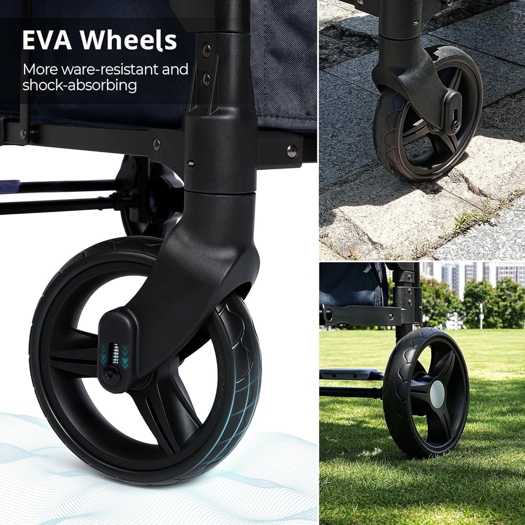 Stroller Wagon for Kids Wagon Stroller Toddlers 2 Seaters All-Terrain Baby Wagon Outdoor wourant