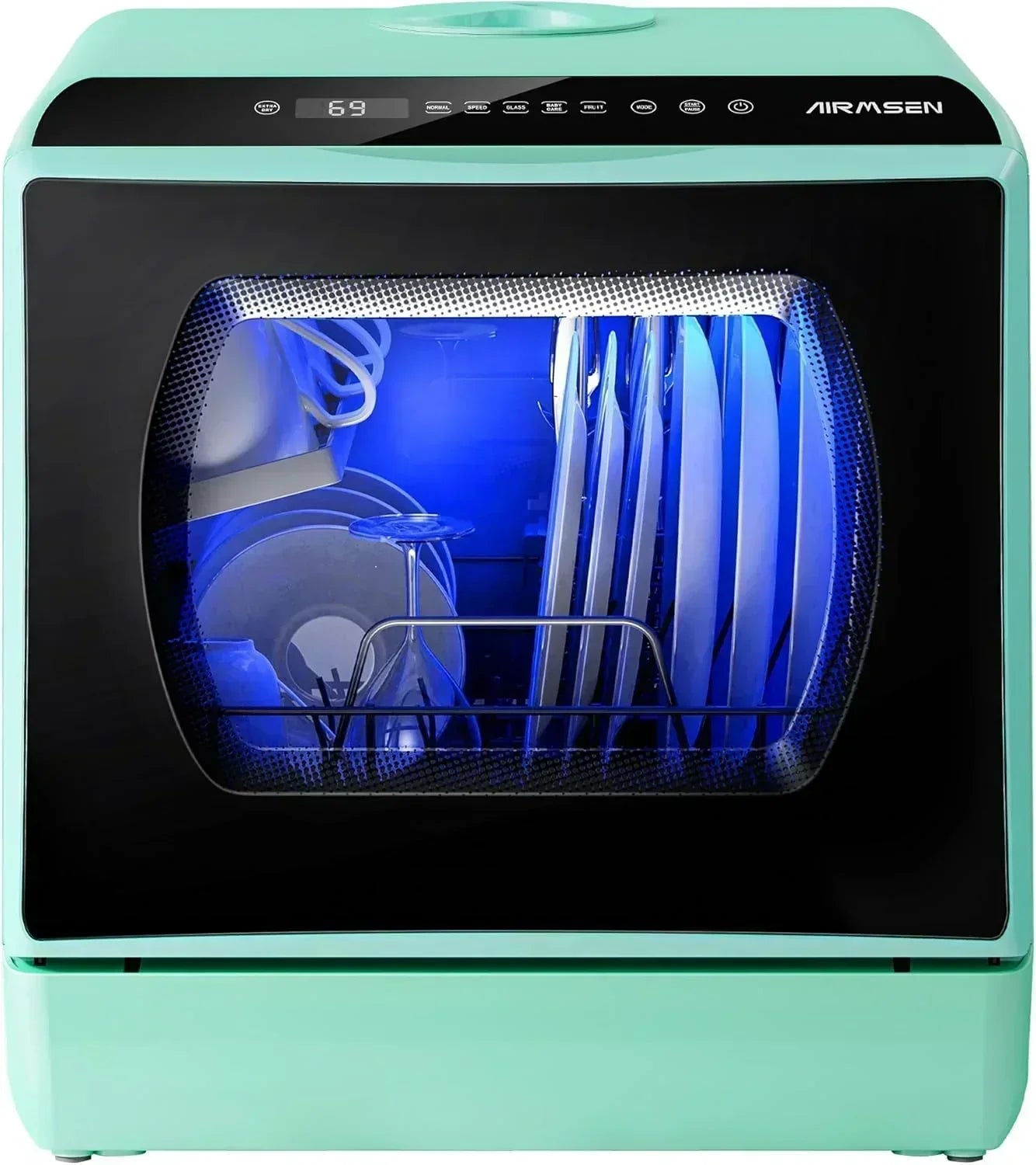 AIRMSEN portable tabletop dishwasher 5 washing programs mini dishwasher wourant