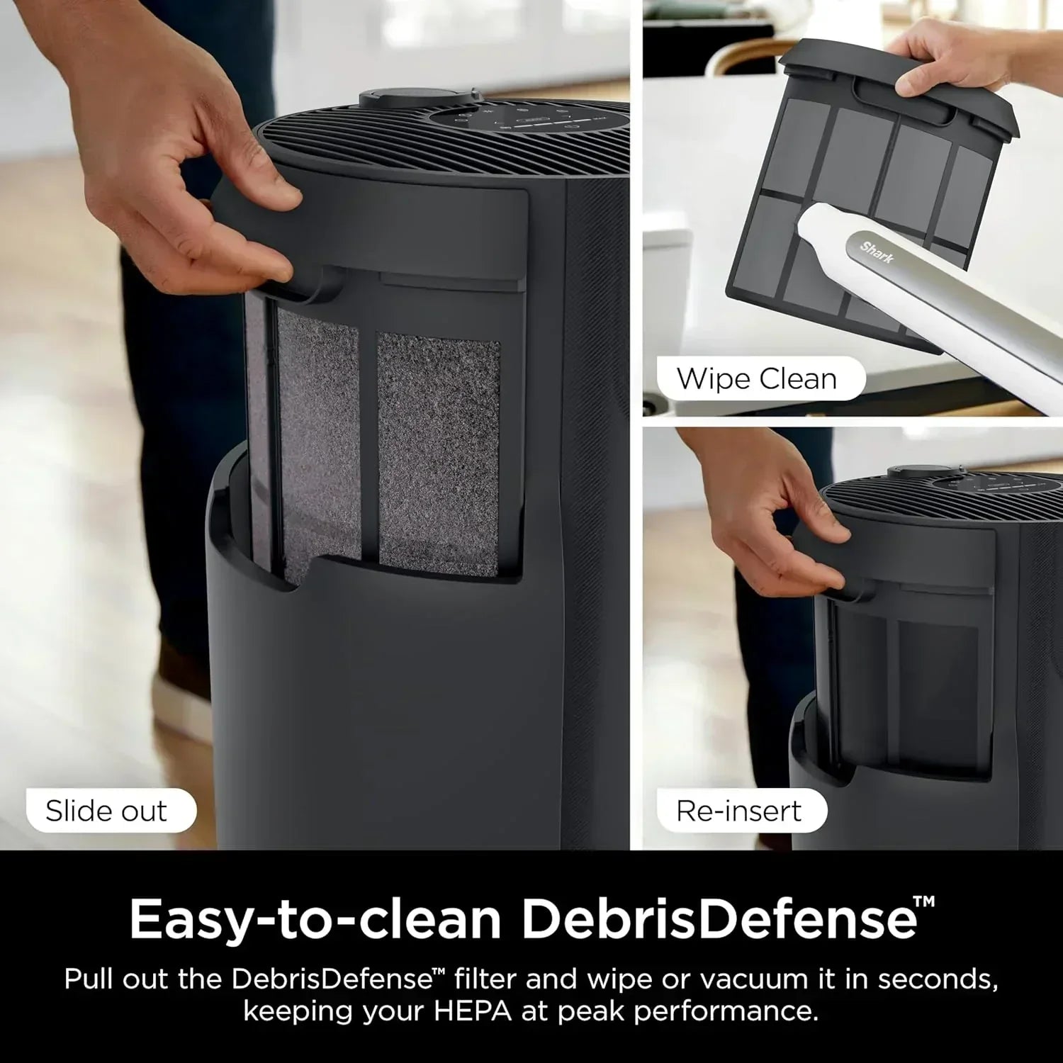 Air Purifier Compact Pro with Long-lasting HEPA Exceeding Filtration For Pet Dander Dust Smoke wourant