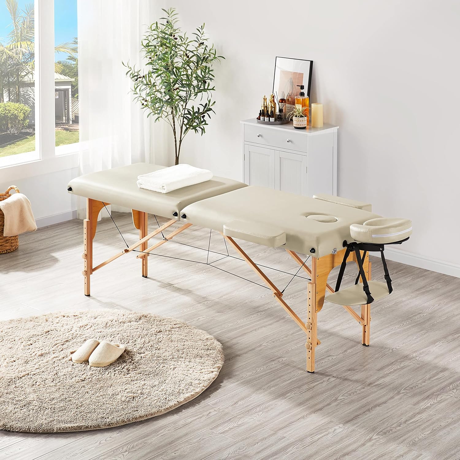 Yaheetech Massage Table Portable Lash Beds Spa Bed Massage Couch Foldable Spa Tables wourant