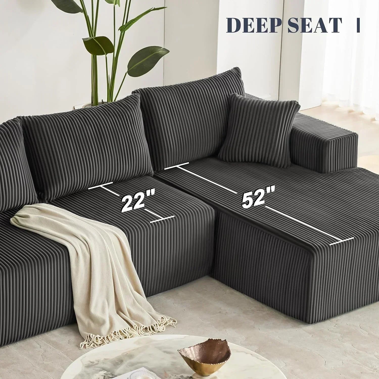 108 inch sectional sofa cloud sectional sofa with deep seat modern sectional L shaped sofa wourant