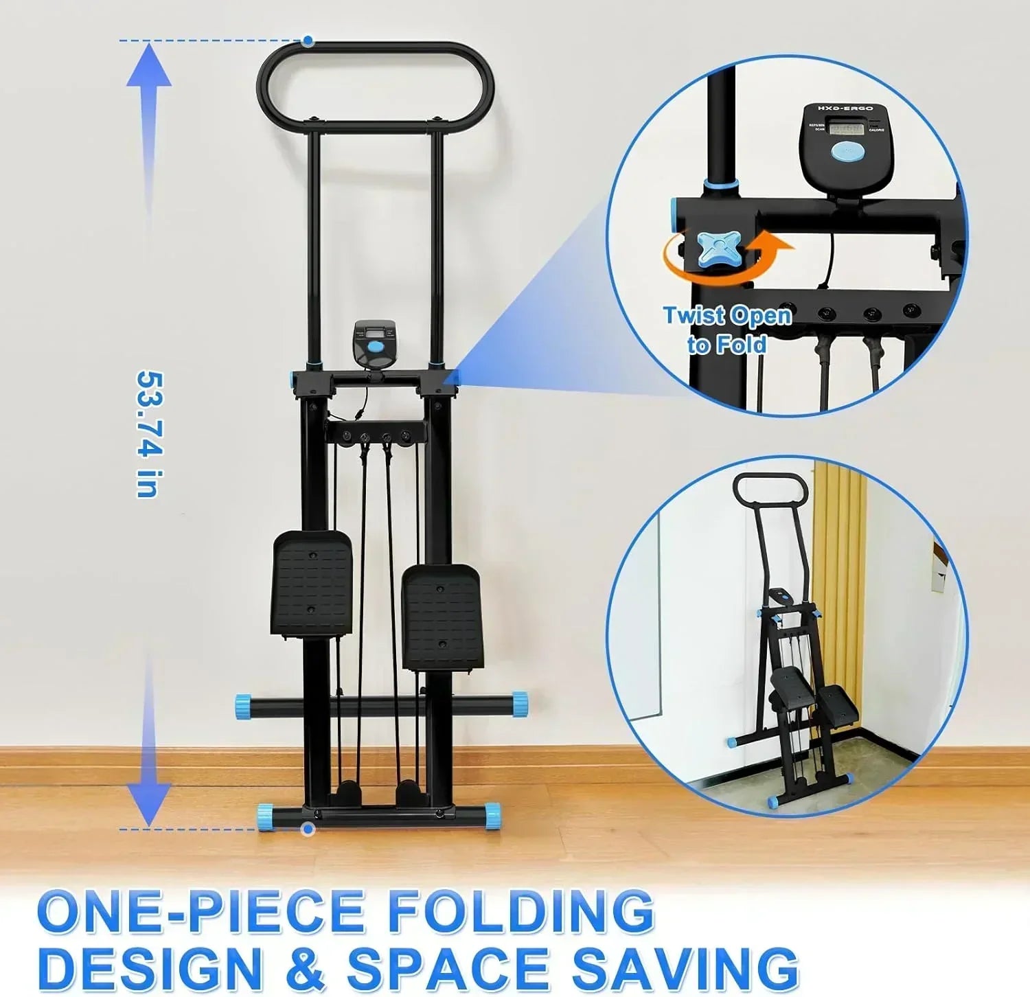 Stair Stepper for Home Gym Folding Vertical Climber Cardio Exercise Machine Stair Climber wourant