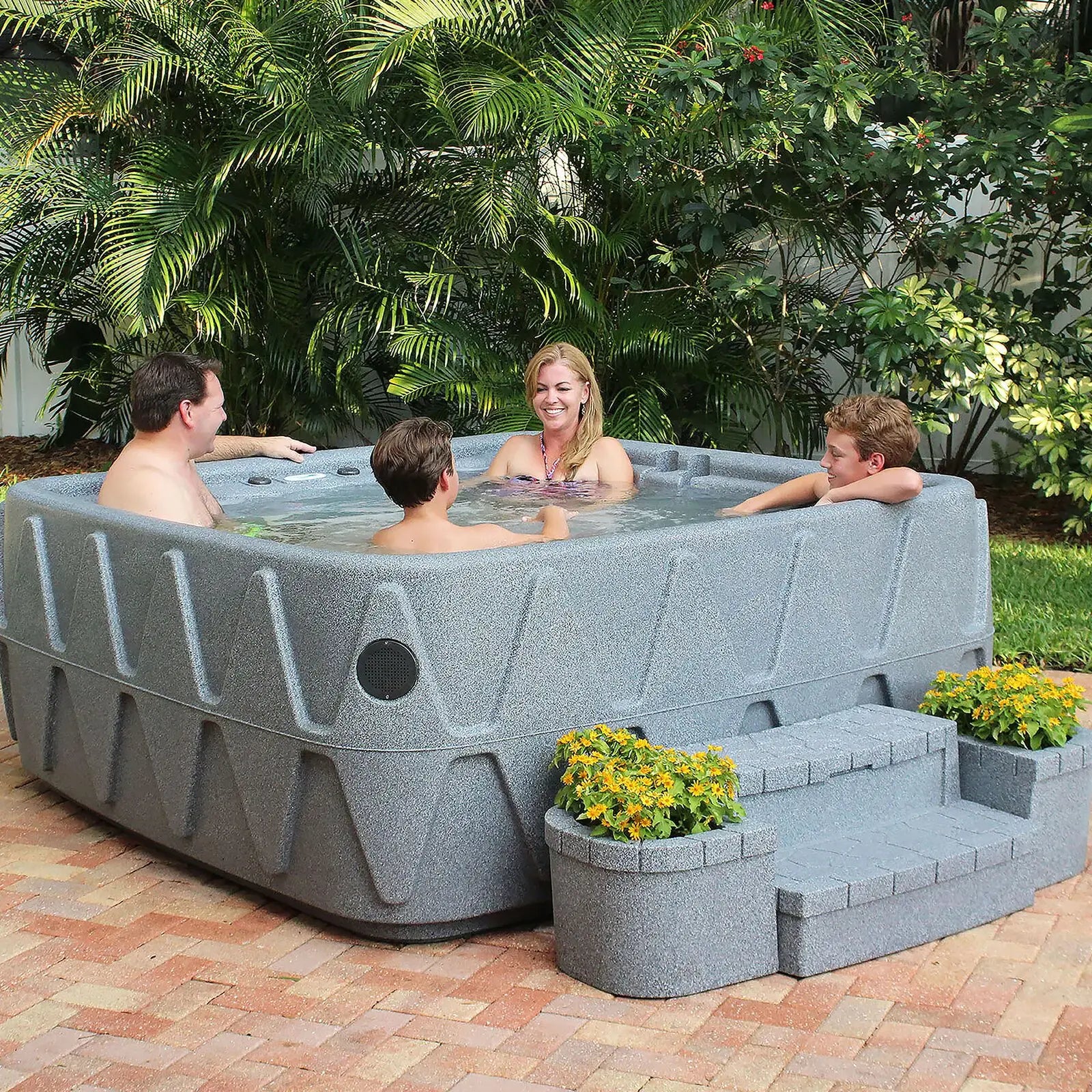 Aquarest Spas Jet Square Plug And Play Hot Tub with Ozonator wourant