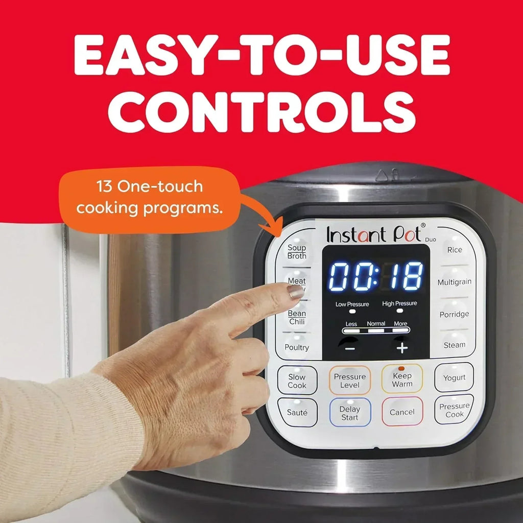 Instant Pot Duo 7 in 1 Electric Pressure Cooker Slow Cooker Rice Cooker Steamer Sauté Pan wourant