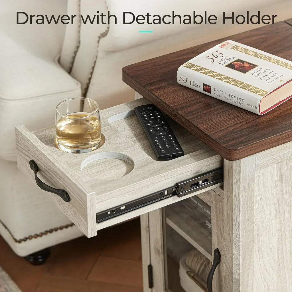 Farmhouse End Table Narrow Side Table Small Nightstand wourant