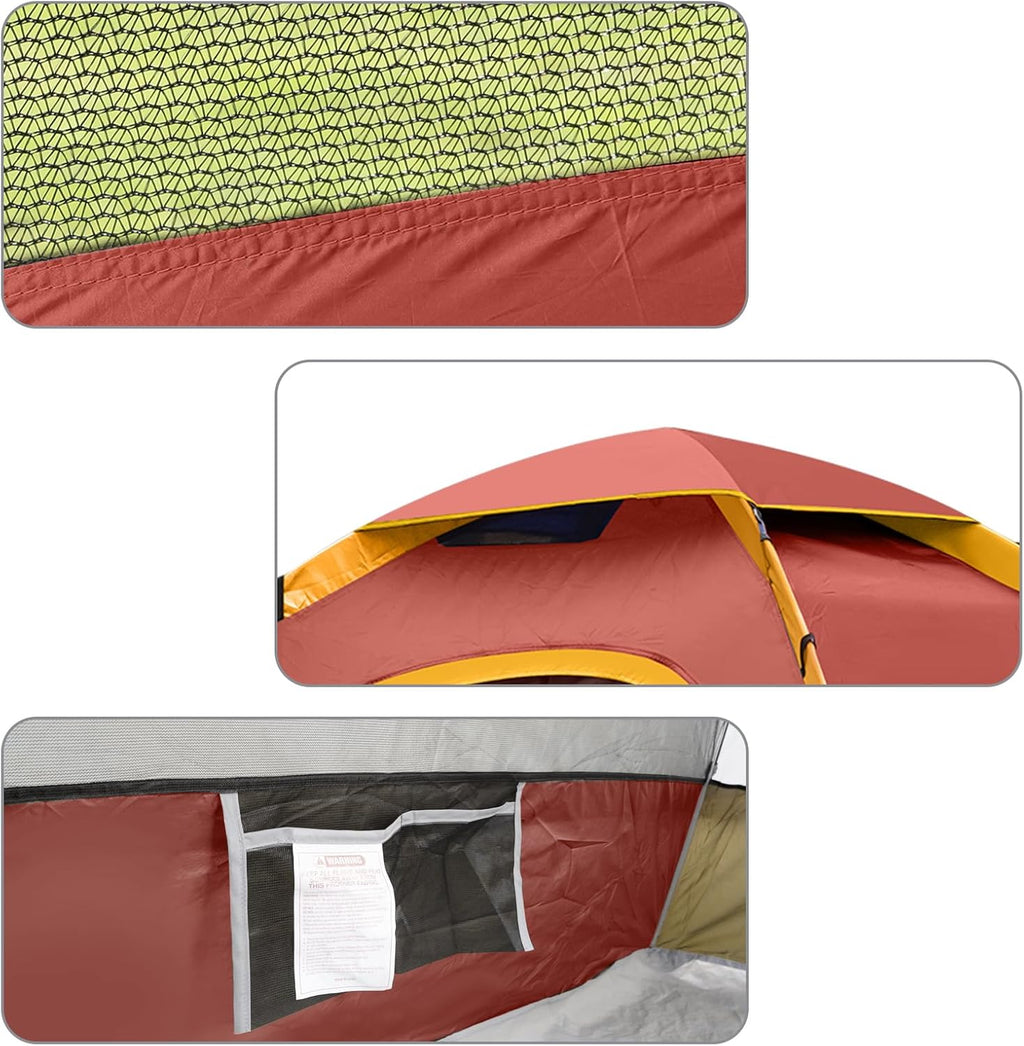 Camping Tent 2/3/4/6 Person Dome Tent Portable Camping Tent Outdoor and Backpacking Beach wourant