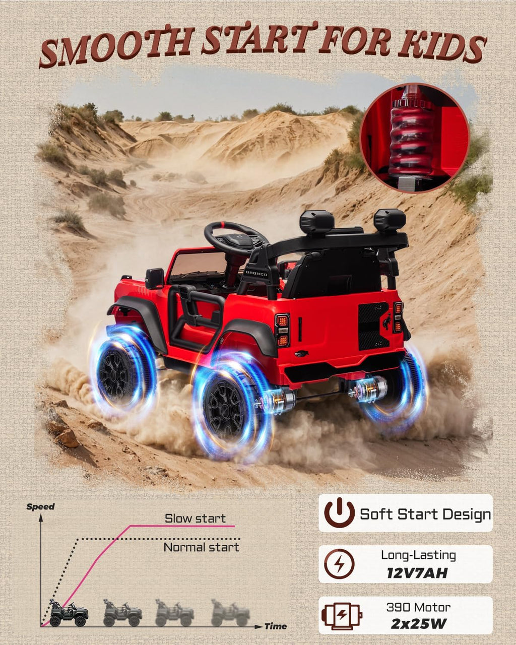 Kids Pink Ride-On Truck Battery Powered Electric Toy Car wourant