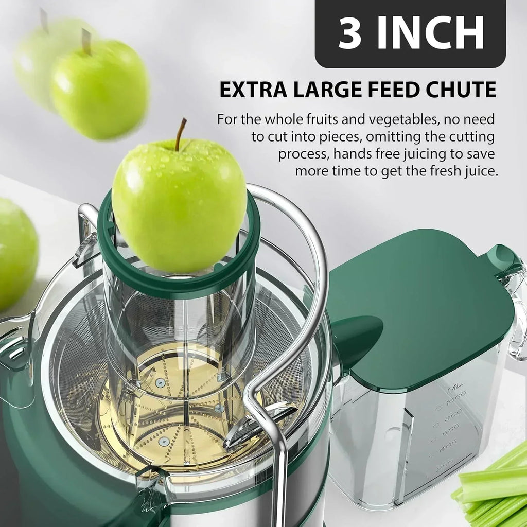 1300W KOIOS Centrifugal Juicer with Extra Large 3" Feed Chute and Titanium Filter wourant