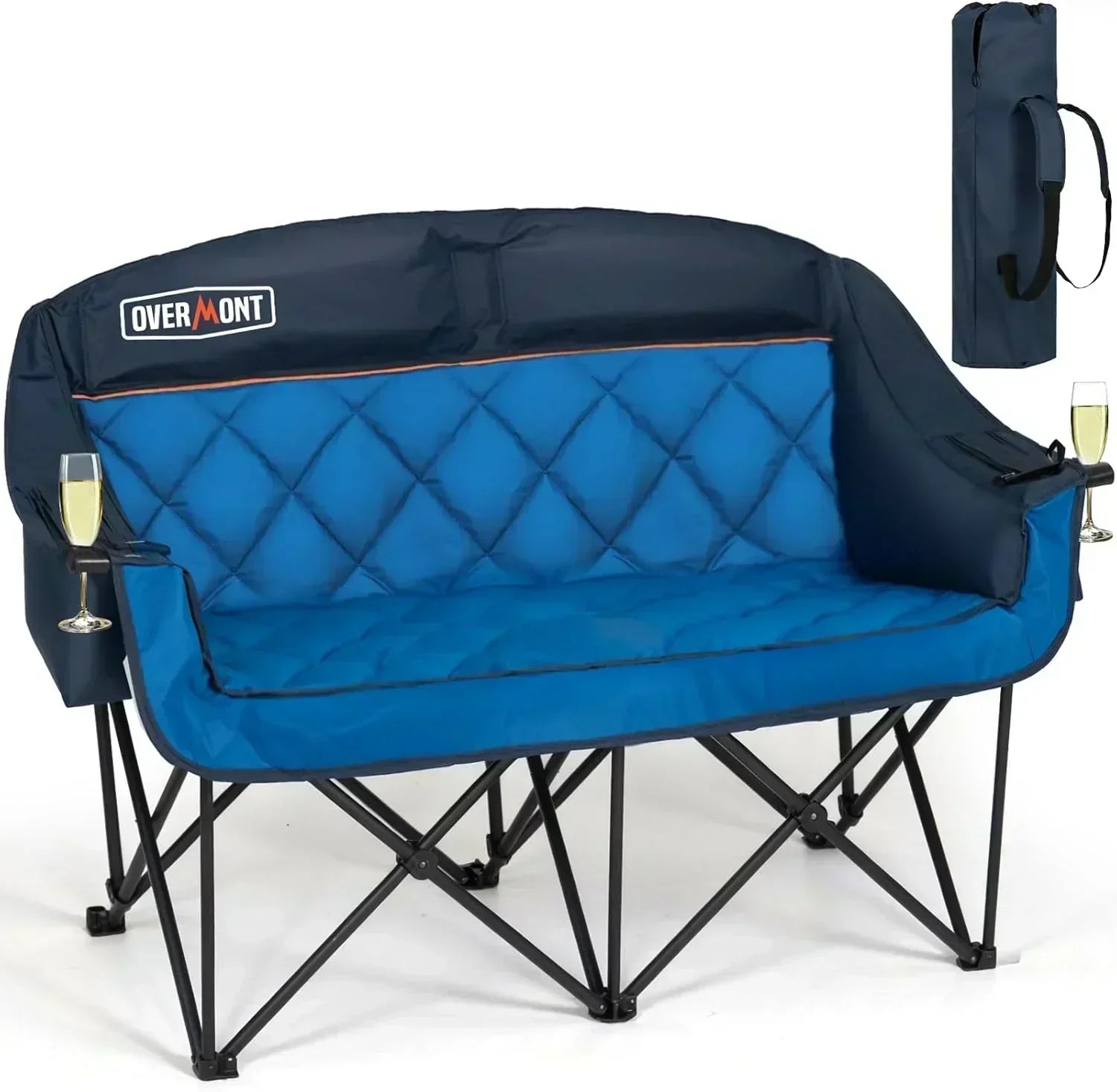 Extra Large Double Camping Chair 2 Person Comfortable Sofa Chair Adult Loveseat Lawn Chair wourant