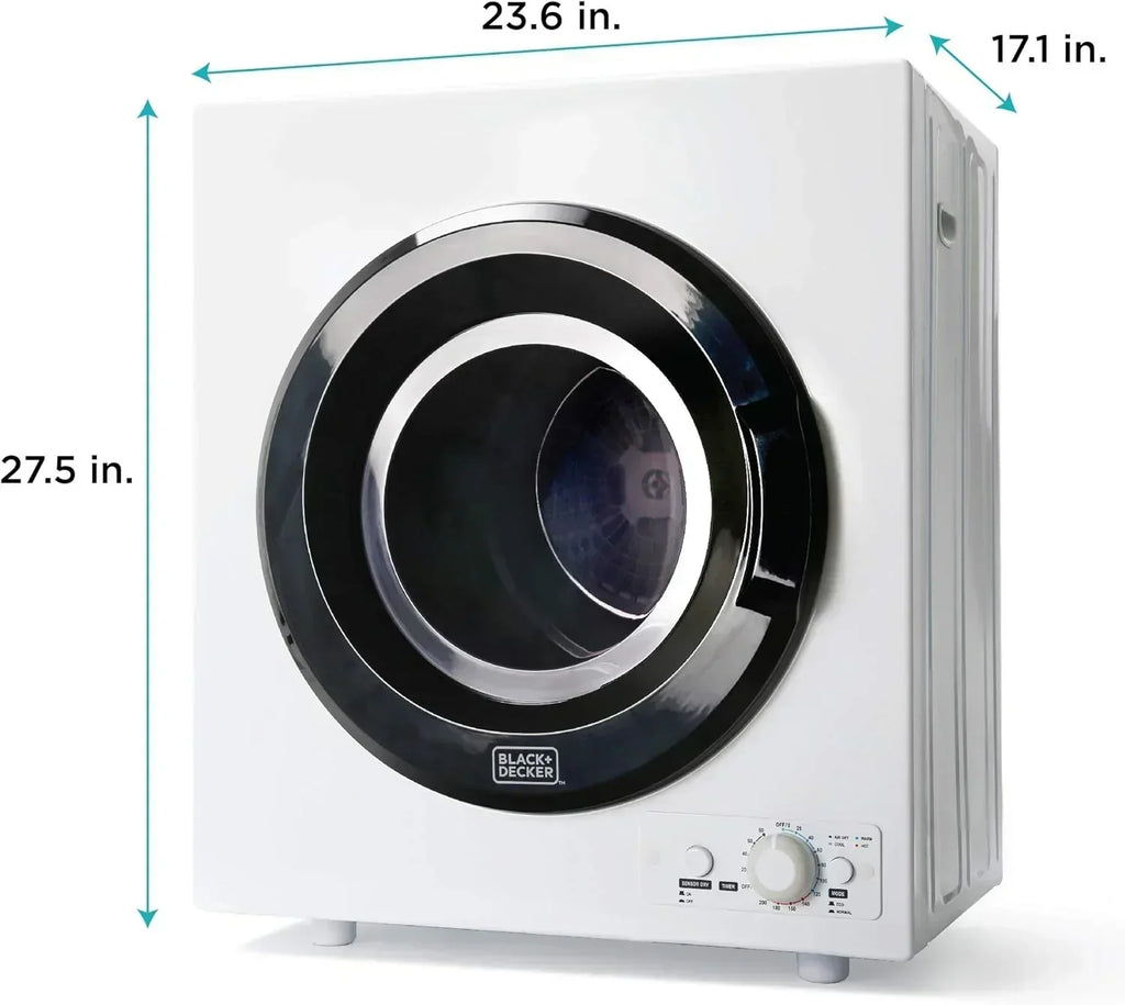 Compact Clothes Dryer 1.5 Cu. Ft. 850W Electric Dryer 120V Vented Dryer Stainless Steel Drum wourant